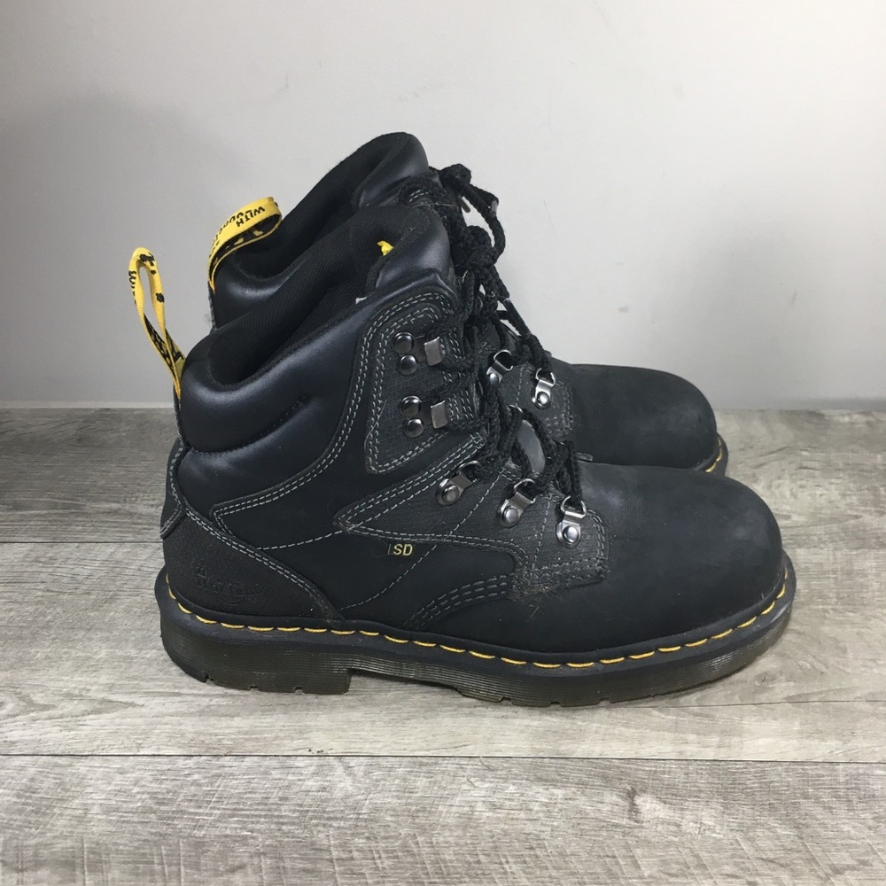 Docs Martens Doc DM528 Industrial Earlstoke Steel Toe Leather Mens Boots Size 10